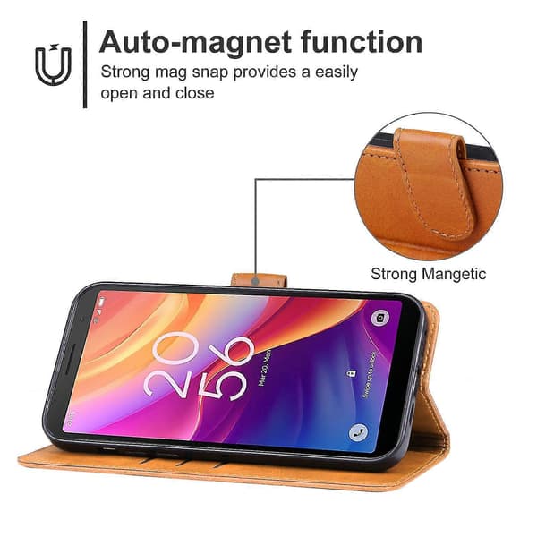 Læderetui til TCL 501 Brown