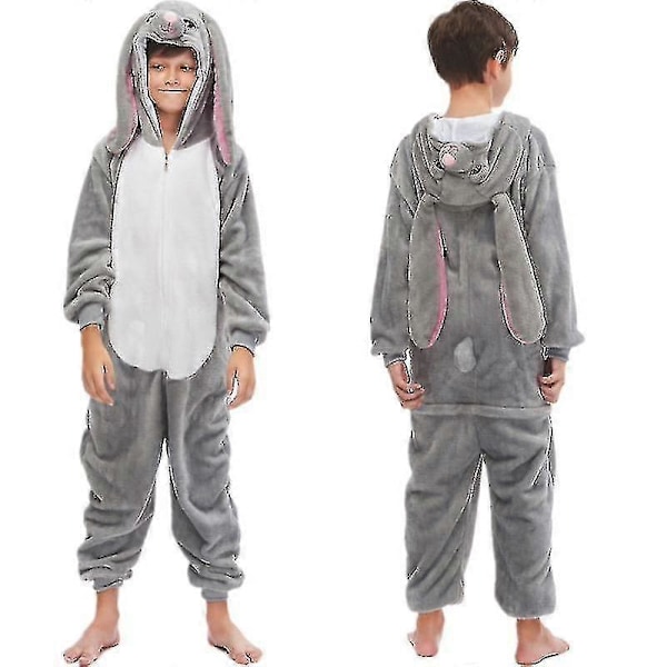 Kaninkostyme med store ører, pyjamas, onesie, Kigurumi, jumpsuit, nattøy, dyrehettegenser for voksne og barn XL