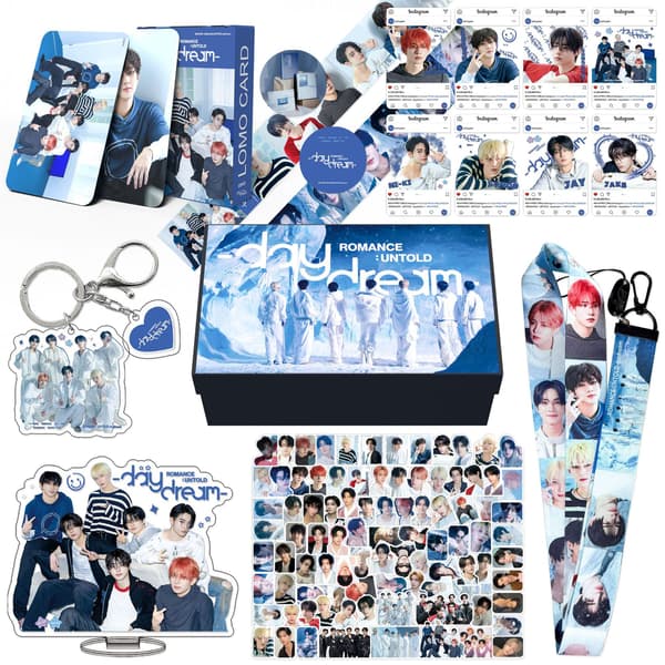 Enh Peripheral Kpop ROMANCE UNTOLD Kaulanauha Läpinäkyvä Korttisetti ja Avaimenperätarra Lahjapakkaus ENH Gift Box 3rd Generation