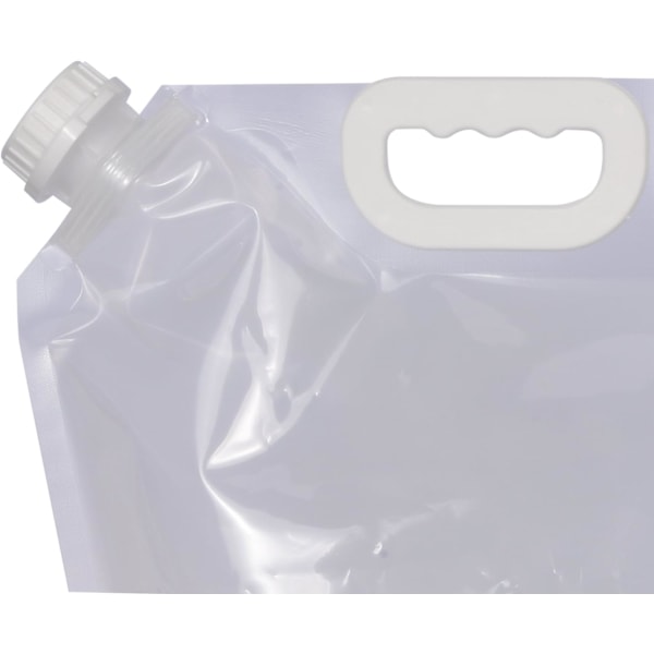 2-pack 5L hopfällbar vattenbehållare hopfällbar vattenförvaringsdunk med kran vattenbehållare portabel vattentank nödlagring för fiske camping