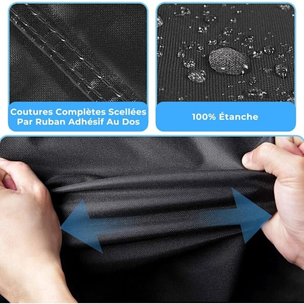 Vattentät förvaringsväska för trädgårdsmöbelkuddar, 210d Oxford tyg förvaringsöverdrag för utomhus Anti-UV vattentätt tyg uteplats (116x47x51cm){F2}