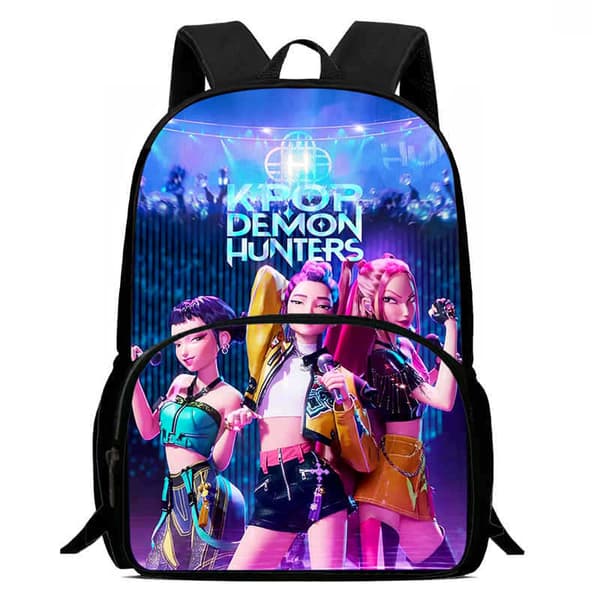 K-Pop Demon Hunter Ryggsäck med Matlåda & Pennfodral för Skolan TDKH0018