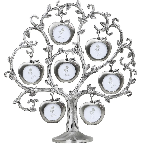 Fotoram familjeträd silver äppelträdsdesign