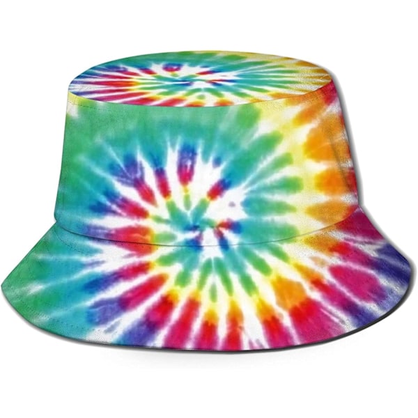 EN Bucket Hats Mode Solhatt Hopfällbar Utomhus Fiskehatt för Kvinnor och Män Tie Dye{HH} Tie Dye One Size