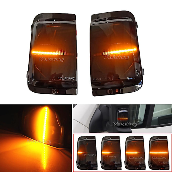 Dynamisk blinkers sidovingmarkering flytande indikator backspegel blinkers för Citroen Jumper Peugeot Boxer Fiat Ducato{hh}