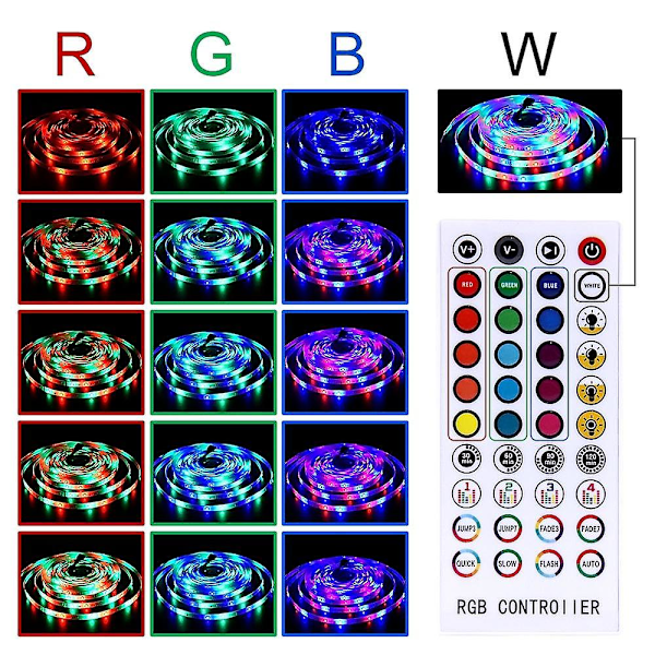 20m LED Smart Strip Lys TV Baggrundsbelysning RGB Bluetooth Musik Synkronisering