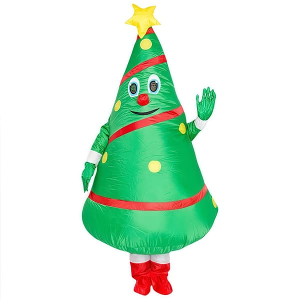 Oppustelig julesnemandsdragt til festlige begivenheder og sjovt tøj Snowman (150-190cm) One size fits all
