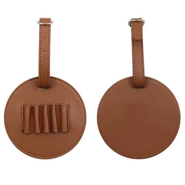 Golf Tee Holder Veske Belteklips, Tre Tee Bæreveske for Golftilbehør, Lysebrun
