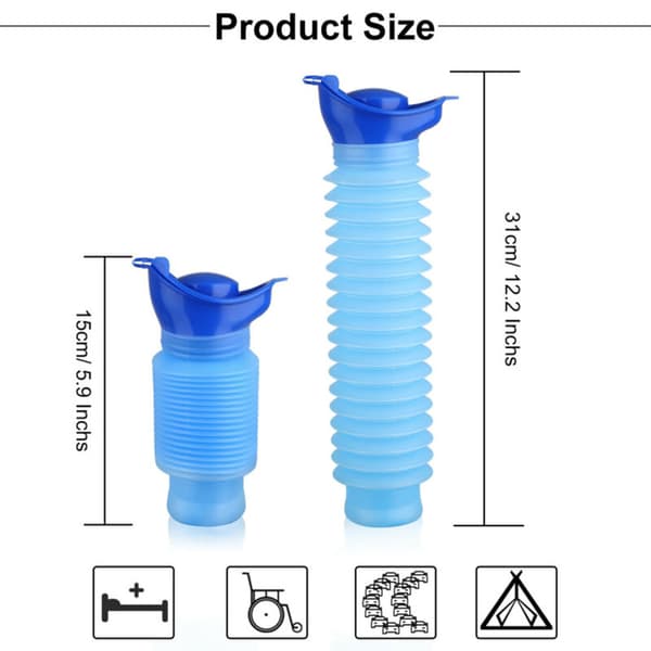 750ML Car Emergency Urinal Portable Camping Shrinkable Mobile Pocket Toilet