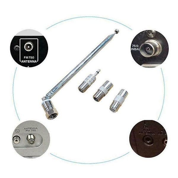 För Bose Wave F-typ Radioantenn FM Teleskopantenn 3,5 mm Adapterkontakt *1*1