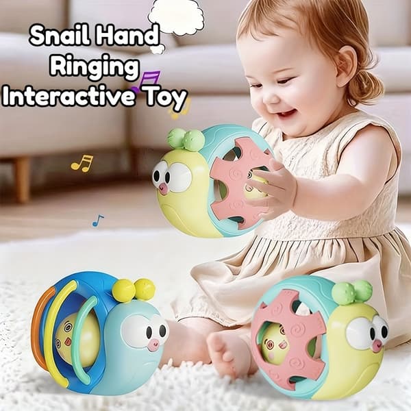 Babyrangleballleke - Snegle-tamburin for småbarn Yellow Snails