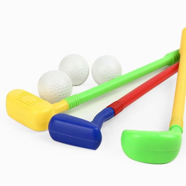 KZQ Barns plast golfklubba leksaksvagn set bollar väska sommar