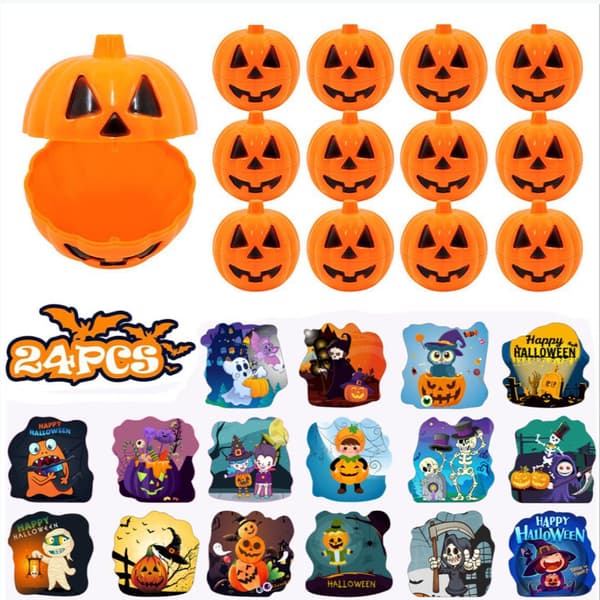 Halloween Byggeklodser Legetøj Slikpind Græskar Små Partikler Samle Gave GL-85