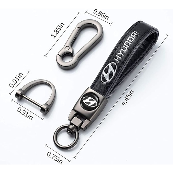 Bilnøkkelring i lær, bilnøkkelring i metall, egnet for biltilbehør Mercedes-Benz