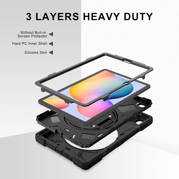 Etui til Samsung Galaxy Tab S6 Lite 10.4 med penholder, blødt og let silikoneetui til Galaxy Tab S6 Lite 10.4 2020 SM-P61