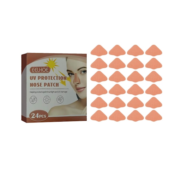 24 set solskydd näsplåster Ultraviolett strålskydd nässkydd för män kvinnor sport solbränna utomhus Multicolor