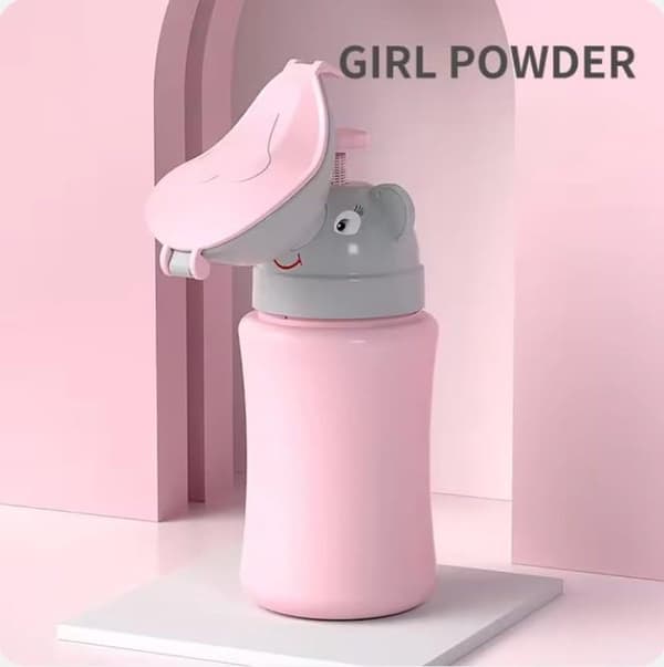 Bærbart reisepotte for barn, bilcampingurinal med lekkasjesikker forsegling Light blue-gray