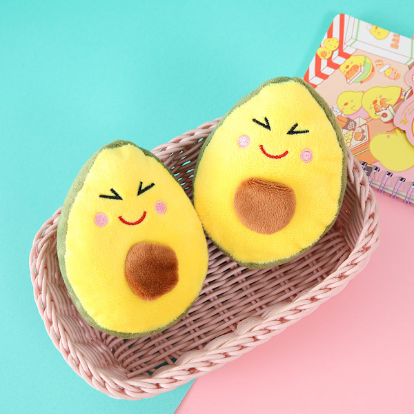 4-pack Djurfoder Simulerings Avocado Molar Tandborstning Bita Resistent Leksak Hundträning Vokalisering Plysch Leksak 11*9.5cm