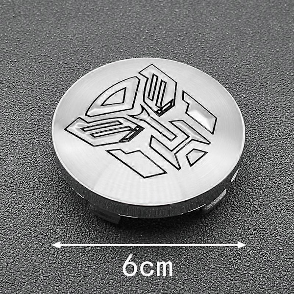 st 56+60mm Coola Autobots Logotyp Transformers Badge Emblem Bil Hjulnav Centrala Kåpor Dekal Fälgskydd Bilstyling Tillbehör 56mm Black