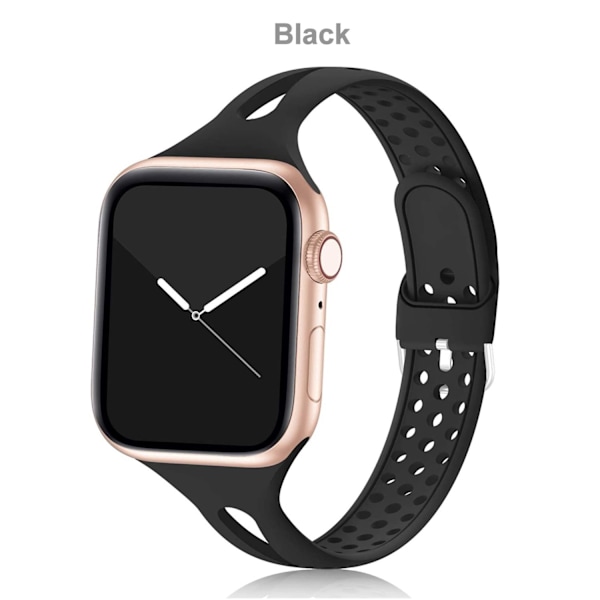 Armband för Apple Watch SE 6 5 4 3 2 svart black 38/40mm