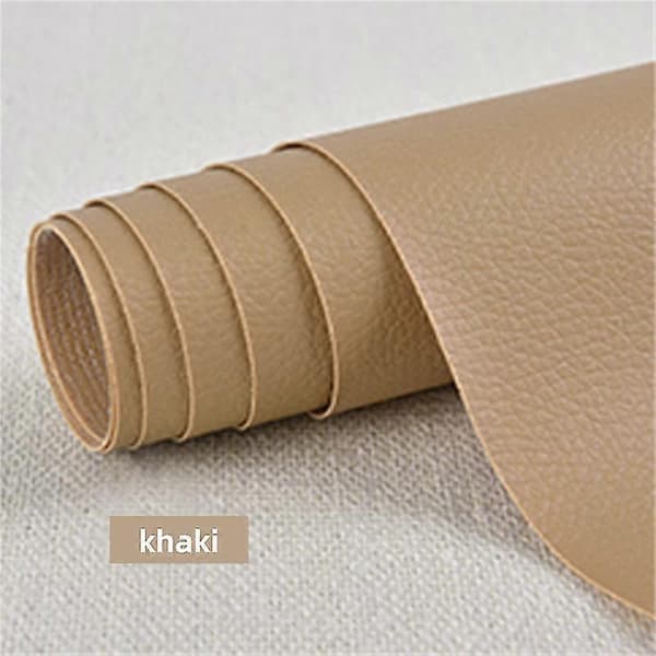Selvklæbende læderlap til reparation, khaki khaki 50X137