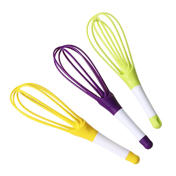 Twist Visp - flat visp og ballongvisp - Egnet for non-stick kokekar, Silikon, Grønn