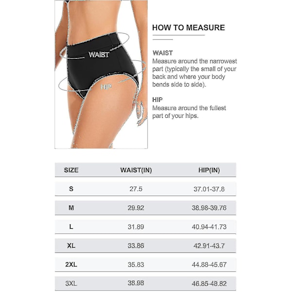 Period Badkläder Läcksäkra Bikini Trosor Vattentäta Mensskyddsbadbyxor För Tonåringar, Flickor, Kvinnor -n358