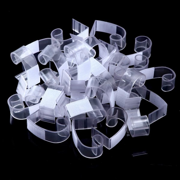 25 Stk. Bordkirtelclips SMC Model Plastik Bordduksclips 3,8-5,1 cm med Velcro til Møder Fester Indendørs Udendørs Begivenheder