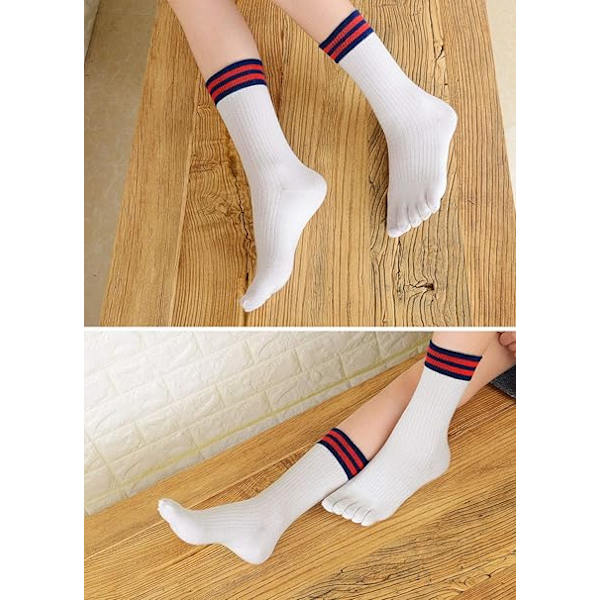 Women's Cotton Toe Separator Socks, 4 Pairs