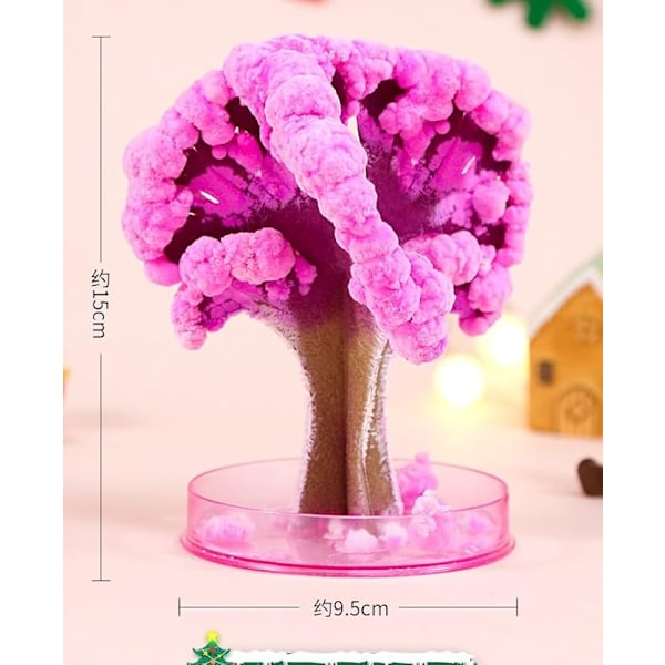 Magisk Juletre Voksende DIY Kit Kirsebærtre Krystall Dekorasjon Skrivebord Blomstrende Papirtre for Julebord Dekor Unik Hjemmespill Gave{F2}
