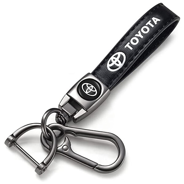 Sopii TOYOTA-avaimenperään, kiinteä metallisolki, nahkainen punottu köysi, sopii miehille ja WOEAN-perhelahjoihin{F2}