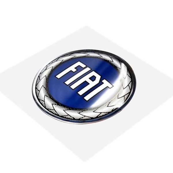 3D-sticker - Fiat - Officiell logotyp - Blå - Diameter 40 mm - Bil