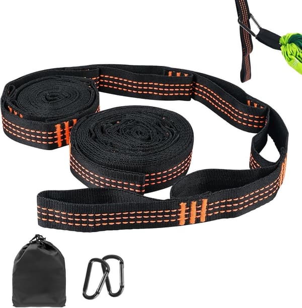 2 pcs. - Hammock Straps - 2 m - Adjustable Hammock Straps - Swing Suspension - Tree Swing Straps