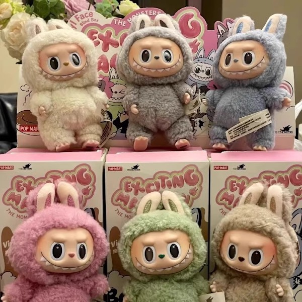 Påskrea! Högkvalitativt enpack POP MART LABUBU 3.0 Monster Macaron Plyschleksak Blind Box (Happy Factor)