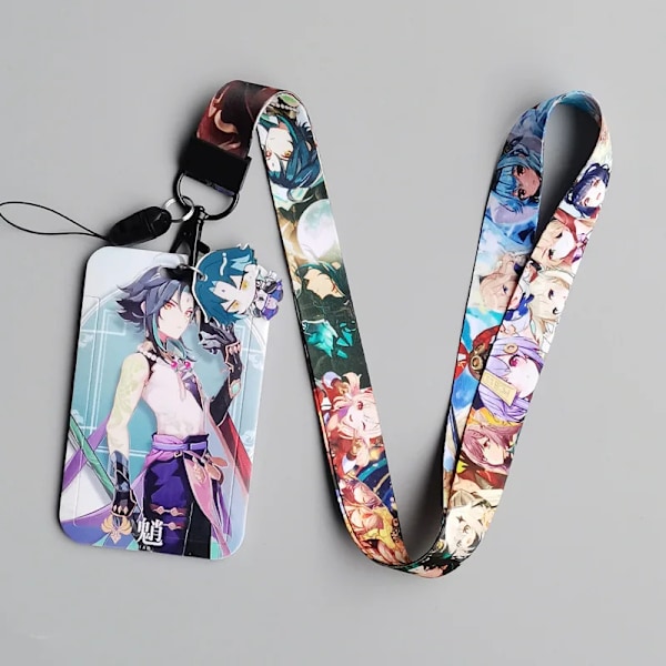 Genshin Impact Kortæske Kortnøgle Lanyard Cosplay Badge ID-Kortholder Halskæde Nøgleringe YS-E