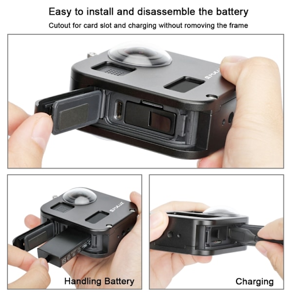 Beskyttende Case CNC Aluminium Legering Beskyttelsesbur til GoPro Max{HH}