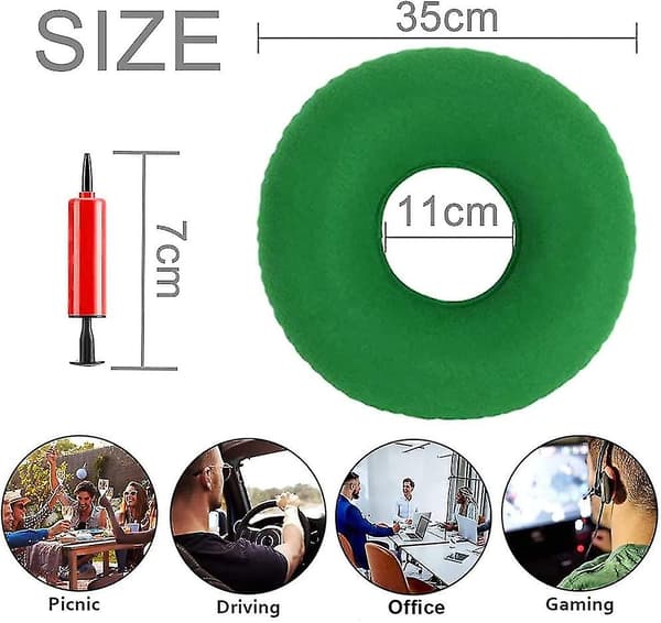 Hæmoride Siddehynde Oppustelig, Oppustelig Siddehynde Ortopædisk, Donut Siddehynde Ortopædisk, Oppustelig Pude Blød Sidering Med Pumpe, Sidering