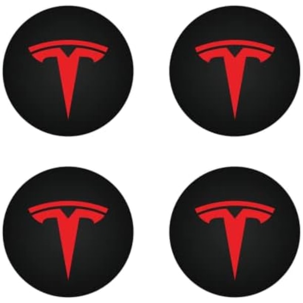 Hjulkapsler (4 stk.) til KAVANIC Tesla Model Y Model 3 Modifikation Cover (sort/mat sort)