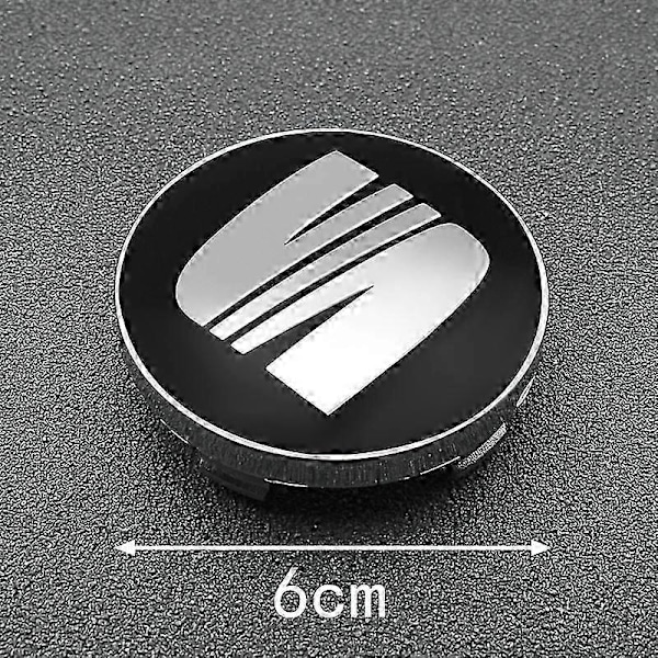 st 56mm 60mm Bilhjul Navkapsel Fælglås Emblem Dekaler Tilbehør Til Seat Ibiza 6j 6l Fr Ateca Altea Xl Leon 2 Leon 60MM silver red