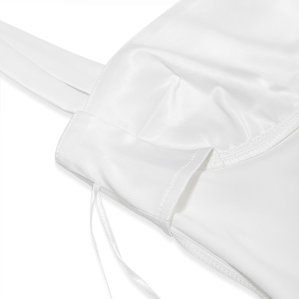 Sommer minikjole til kvinder 2024, firkantet halsudskæring, bodycon, sexet, draperet, ærmeløs hvid{HH} white M