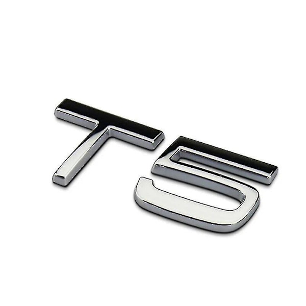 3D Metallinen Hopeinen Logo Awd T5 T6 -embleemitarra Volvo Awd T5 T6 -malleille