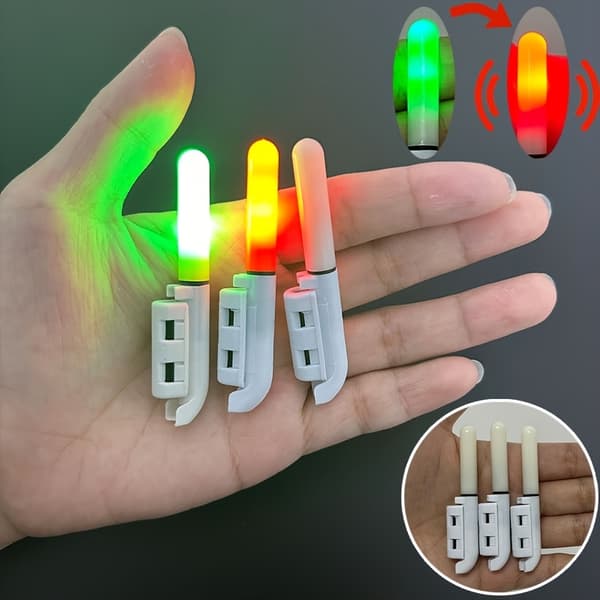 Elektroniska LED-lampor Nattfiske Spötopp Ljus 3pcs flicker +3pcs CR425