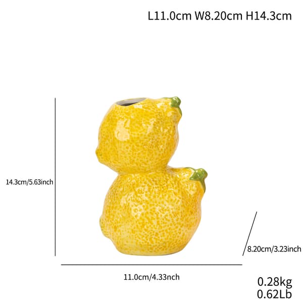 Nordisk minimalistisk fruktblomvas bordsdekoration 441 Three-Layer Lemon