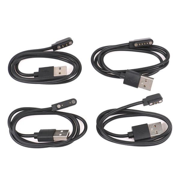Universal Smartwatch -ladekabel Magnetisk ladekabel 2/4 Svart 7.62mm 2-pinners