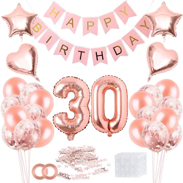 30-årsdag, 30-årsdag dekoration, 30 ballongdekoration, 30 Ba{HH}