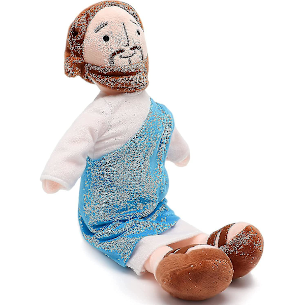 Jeesus pehmolelu Ystäväni Jeesus täytetty eläin Kristus uskonnollinen lelu Pelastaja pehmo kristillinen uskonnollinen hahmo Perheen joulukoriste 13\"