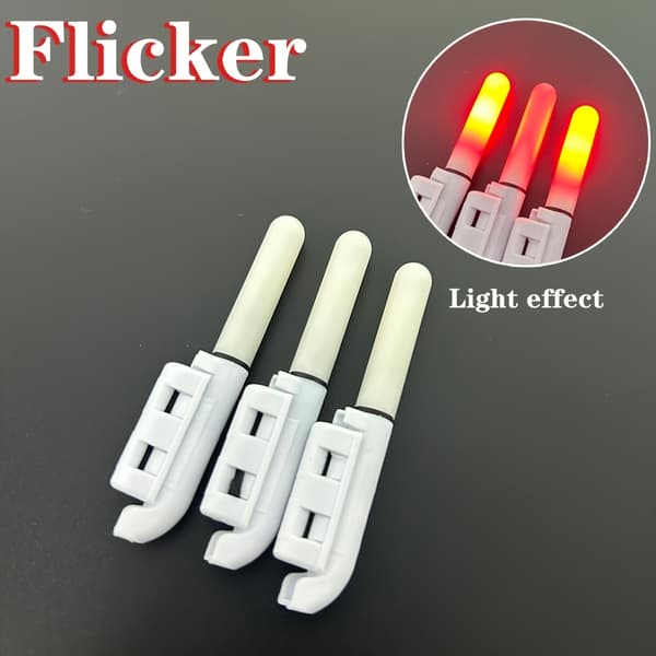 Elektroniska LED-lampor Nattfiske Spötopp Ljus 3pcs flicker +3pcs CR425
