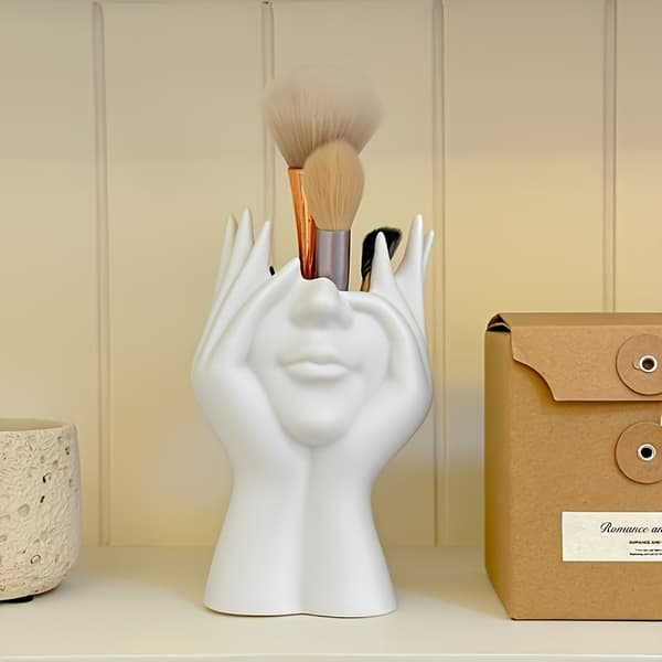 Makeupbørsteholder Pen Kop Organizer med Menneskekropskunst Black