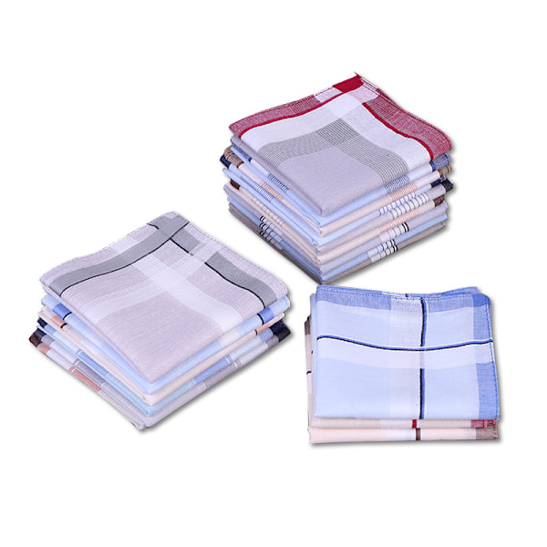 6 men's handkerchiefs 100% soft cotton handkerchief