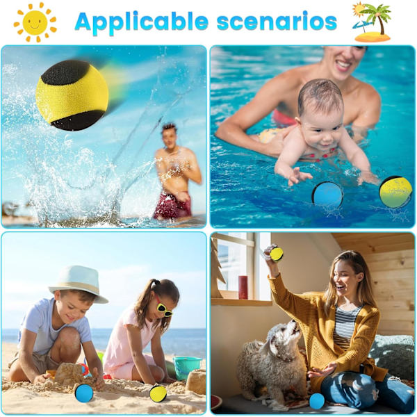 Vattenboll Poolspel 2-pack Vattenstudsboll Studsande Strandboll Vattenstudsboll Lämplig för Barn Tonåringar Vuxna